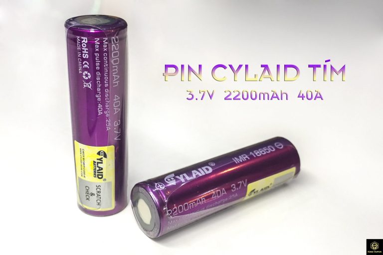 Pin Cylaid Tím 18650 – 2200mah-40A